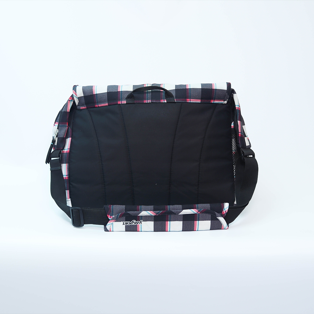 Jansport Black Checked Messenger Bag