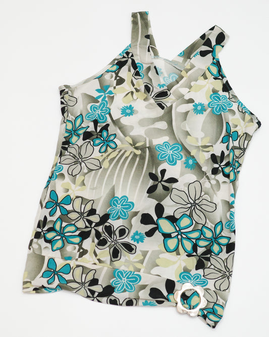 Floral Print w/ Silver Buckle Cami