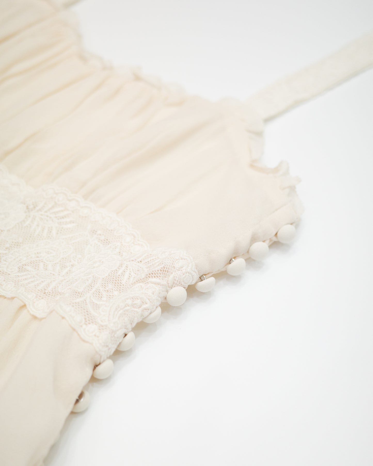 Cream Tiered Lace Cami