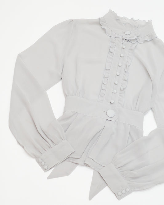 Gray Chiffon Blouse