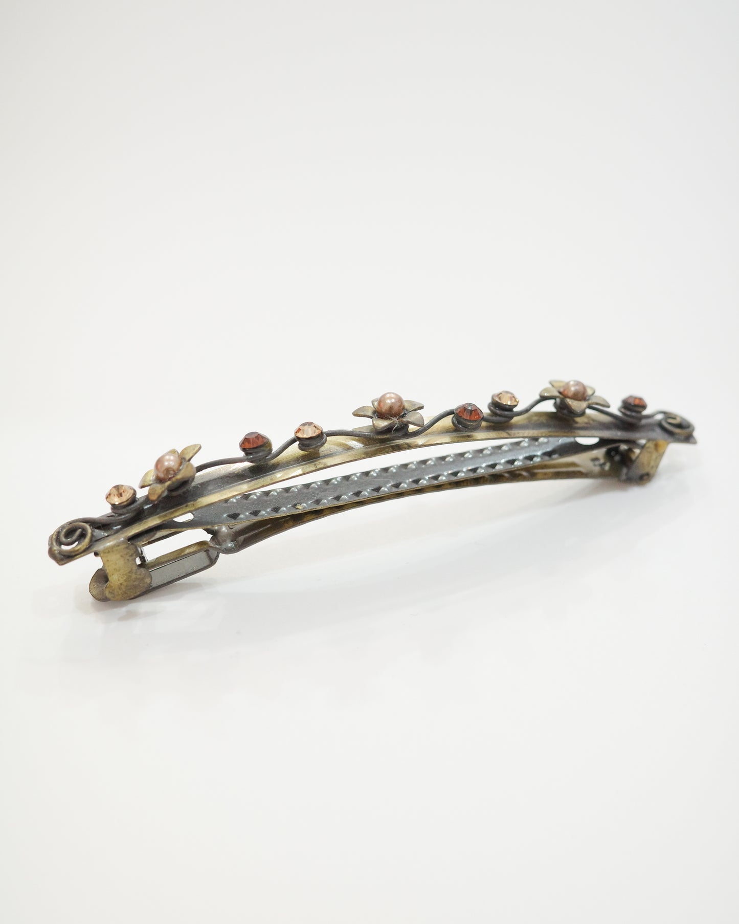 Brass Flowers Hair Clip