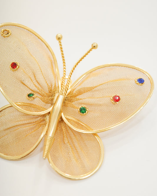Rhinestone Butterfly Pendant/Brooch