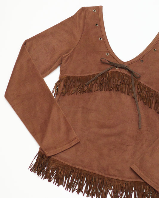 Brown Suede Top