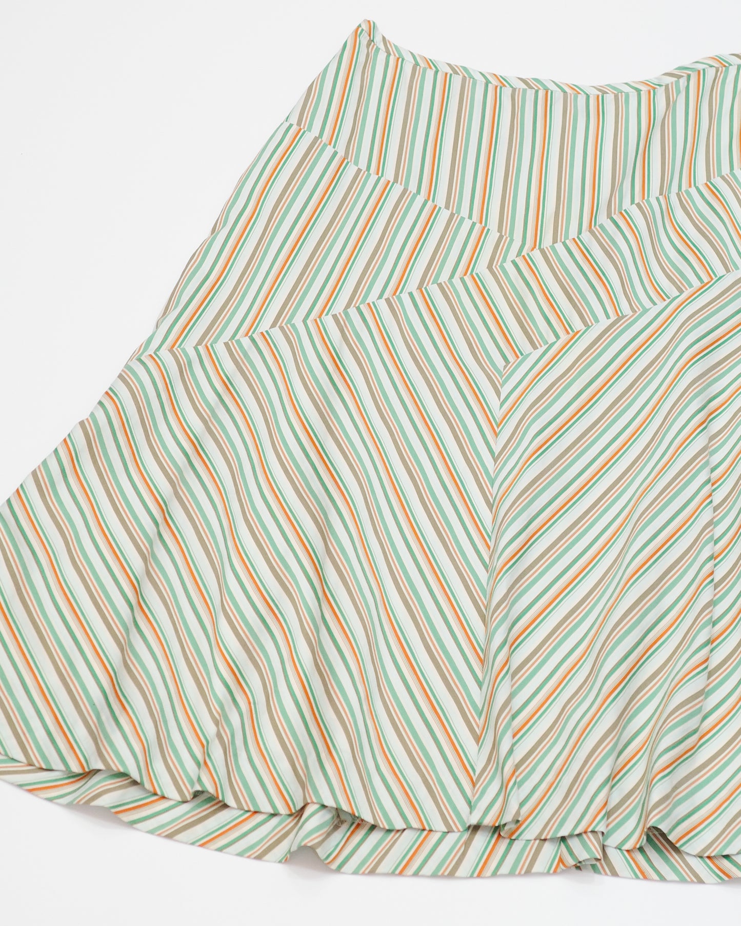 Green Striped Skirt