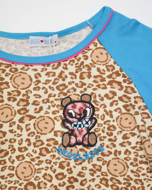 Angel Blue Leopard Top