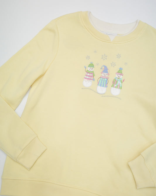 Baby Yellow Snowmen Sweater