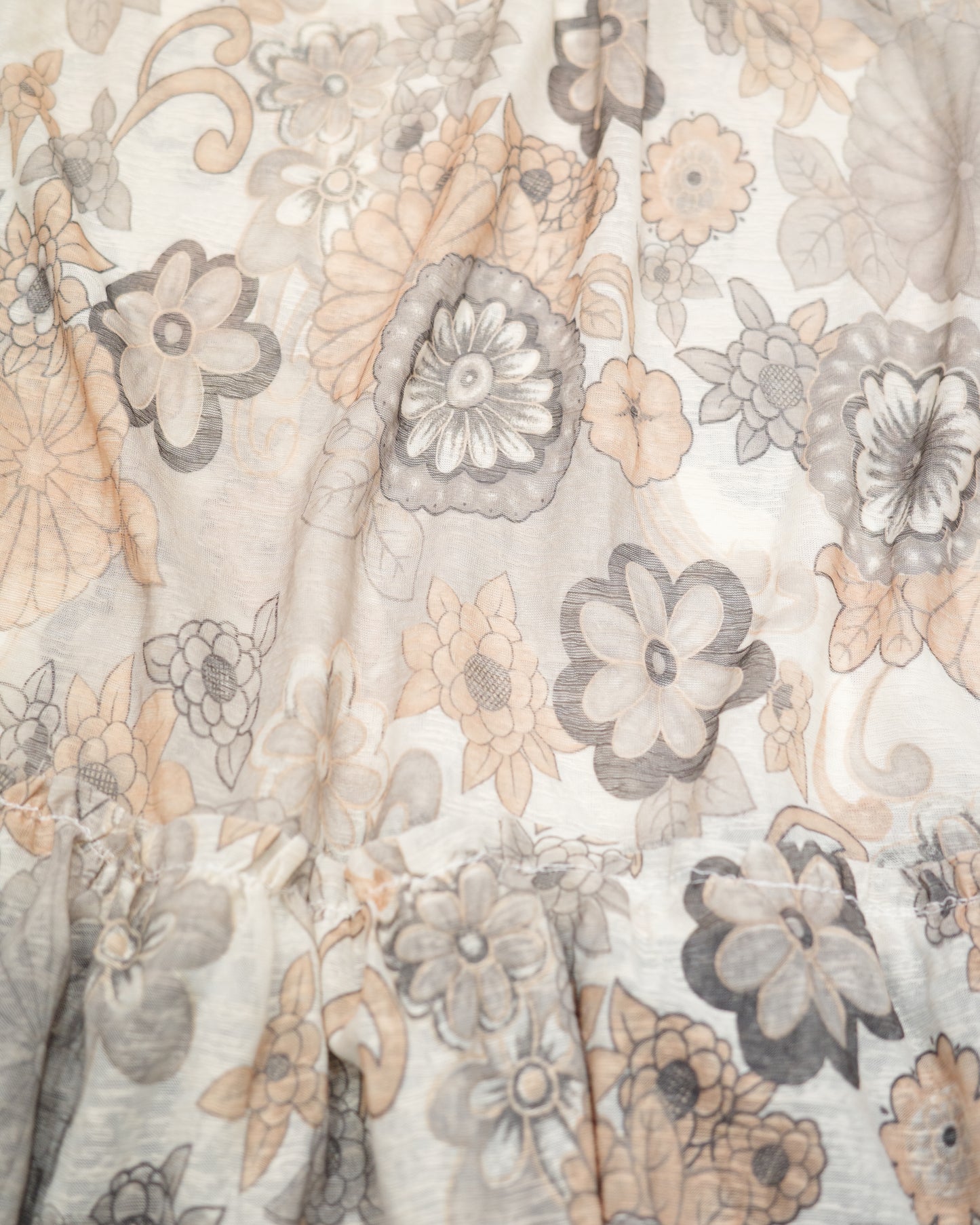 Brown-tone Floral Cami Dress