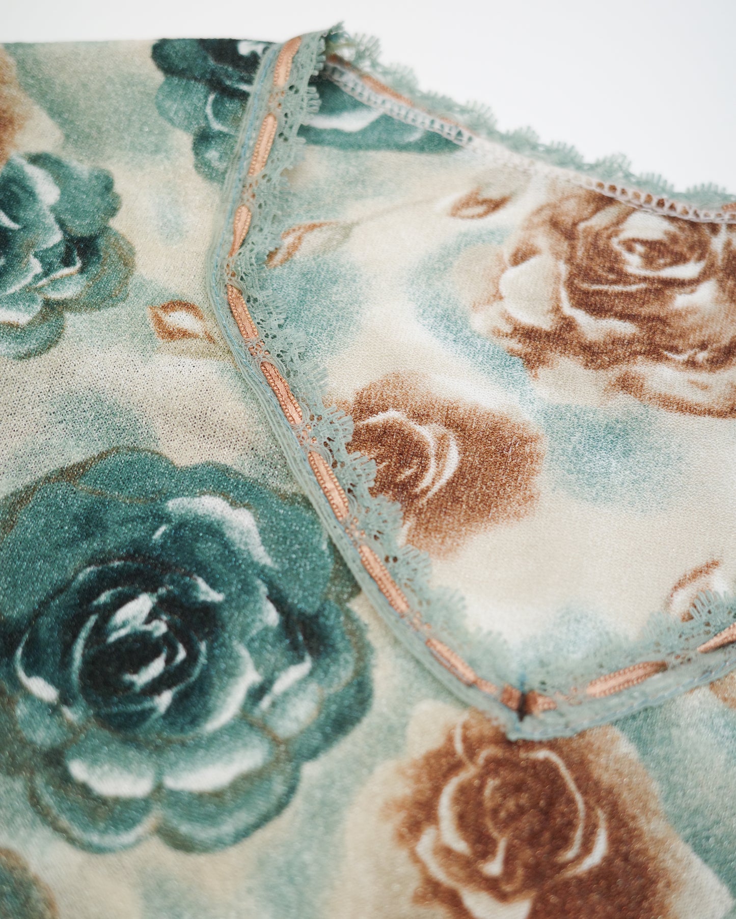 Green Shimmery Floral Tee
