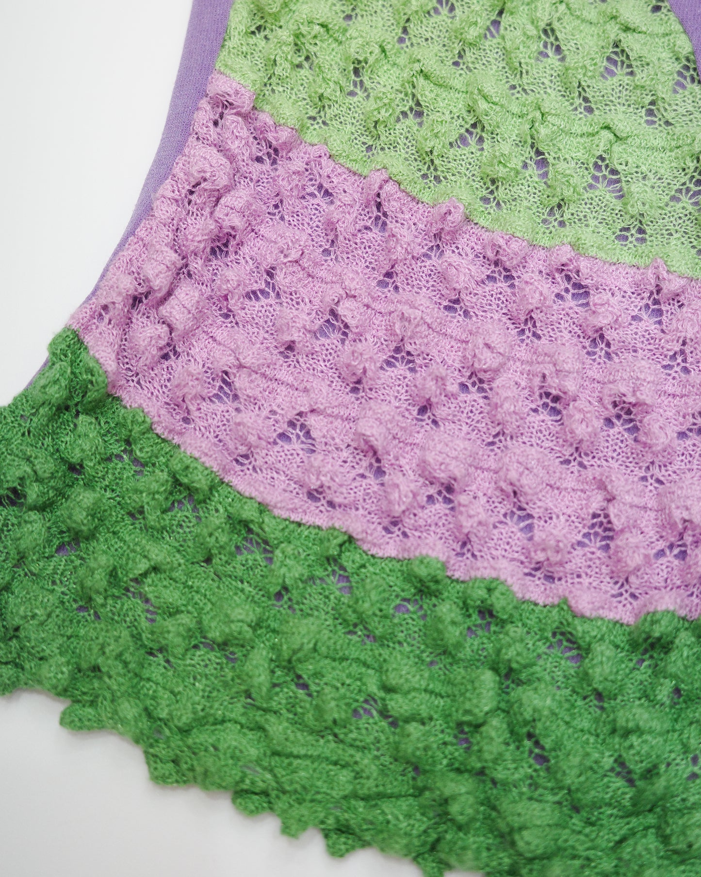 Purple Popcorn Knit Top