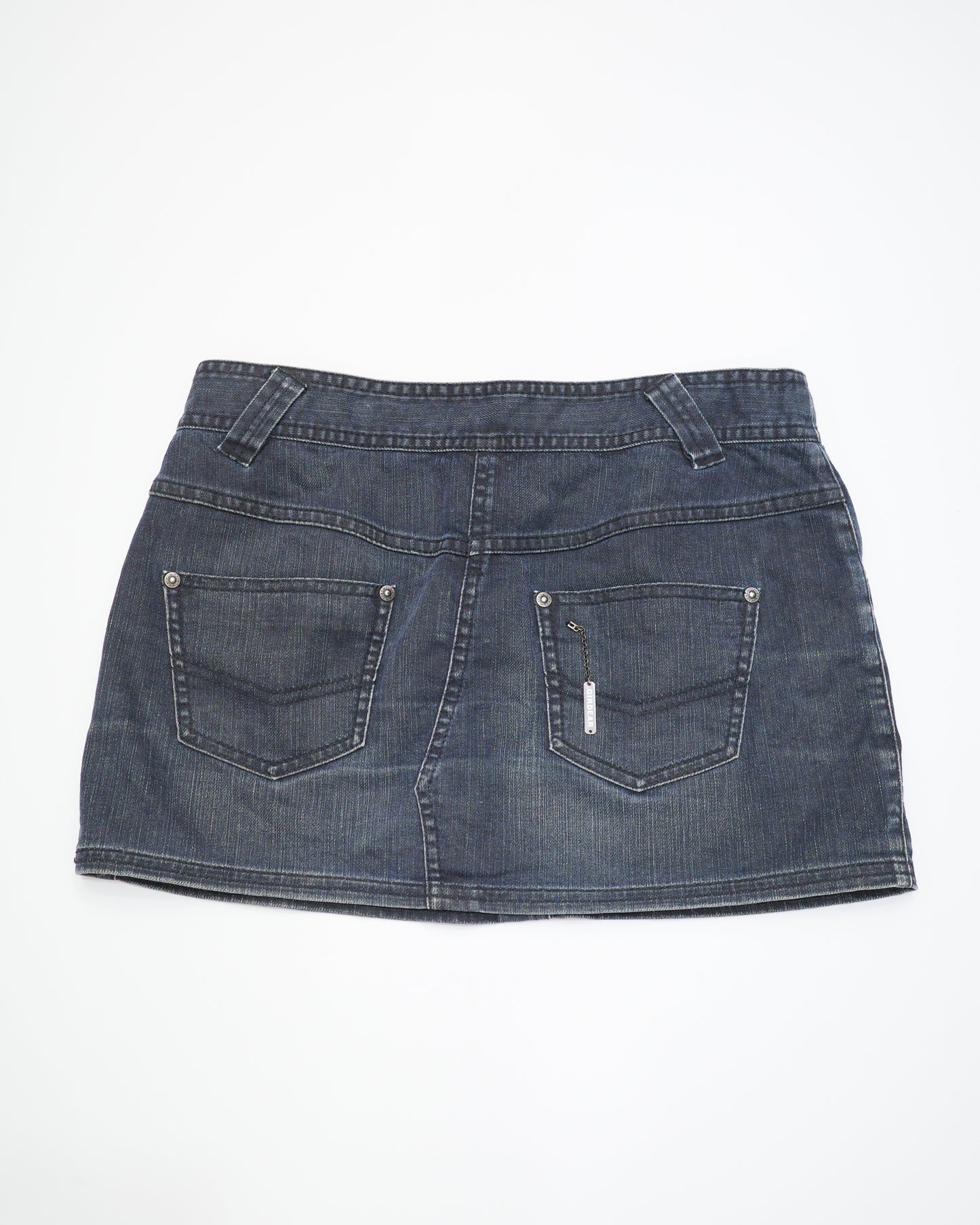 Black Denim Mini Skirt