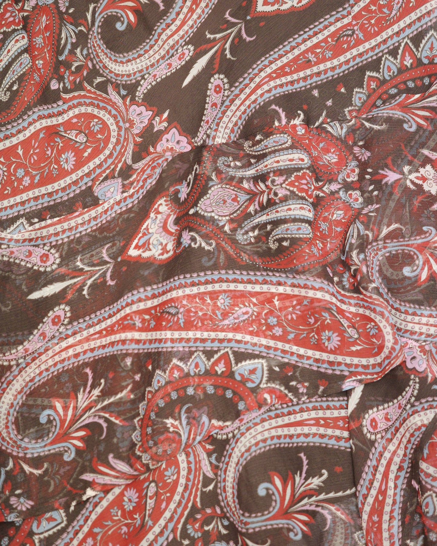 Asymmetrical Tiered Paisley Skirt