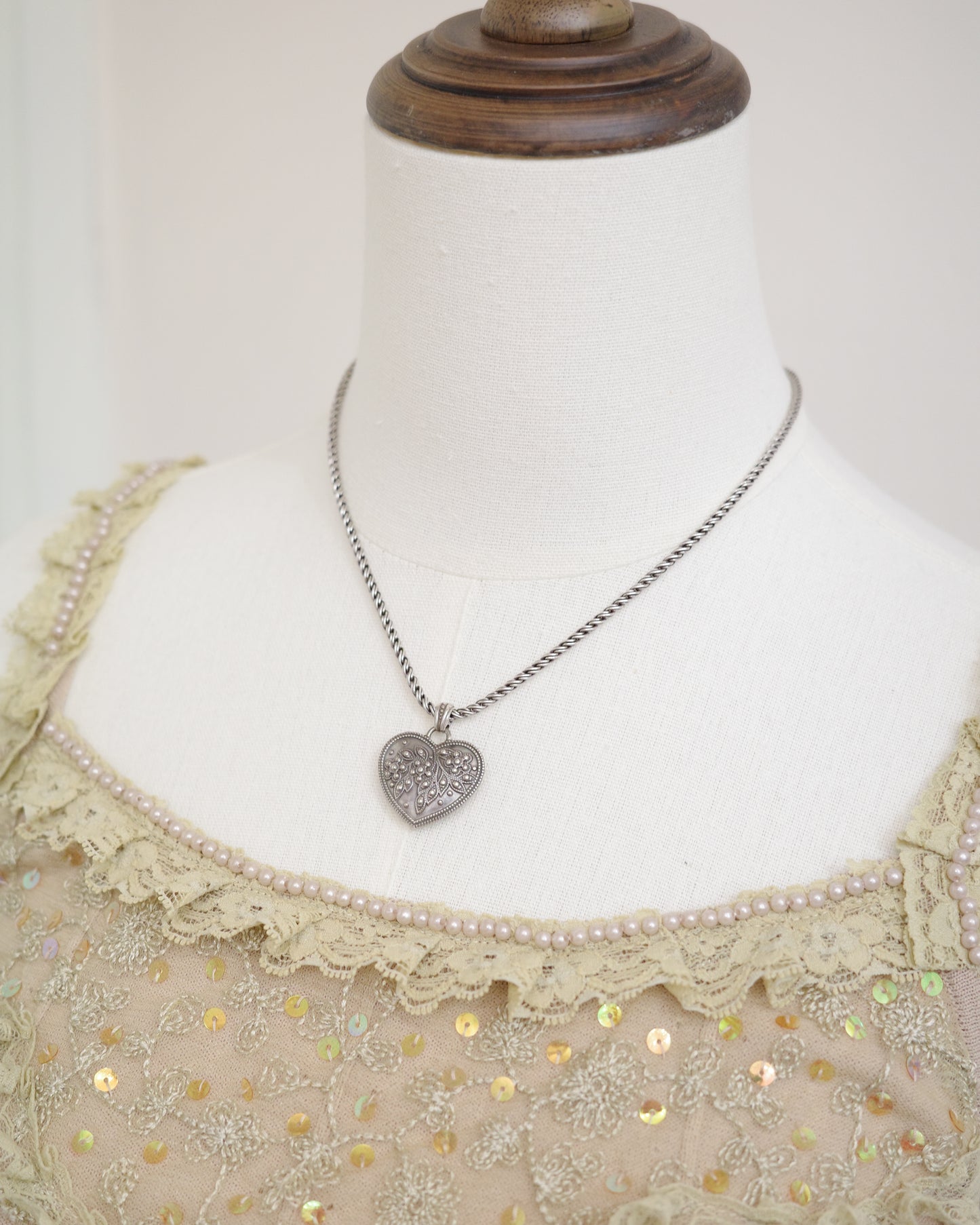Brighton Black Heart Crystals Double-sided Necklace