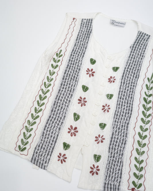 Embroidered Cottagecore Vest