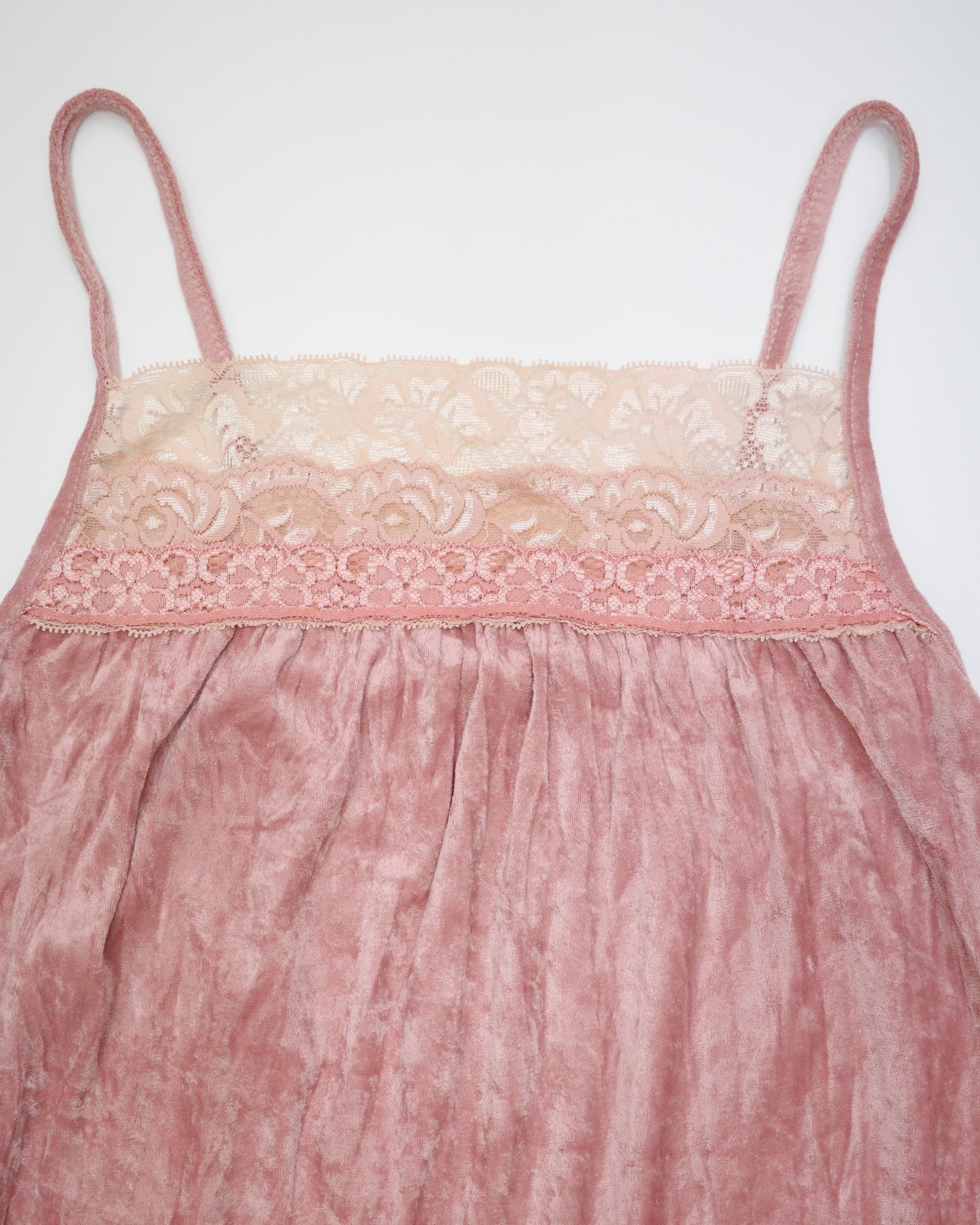 Pink Velvet Lace Cami