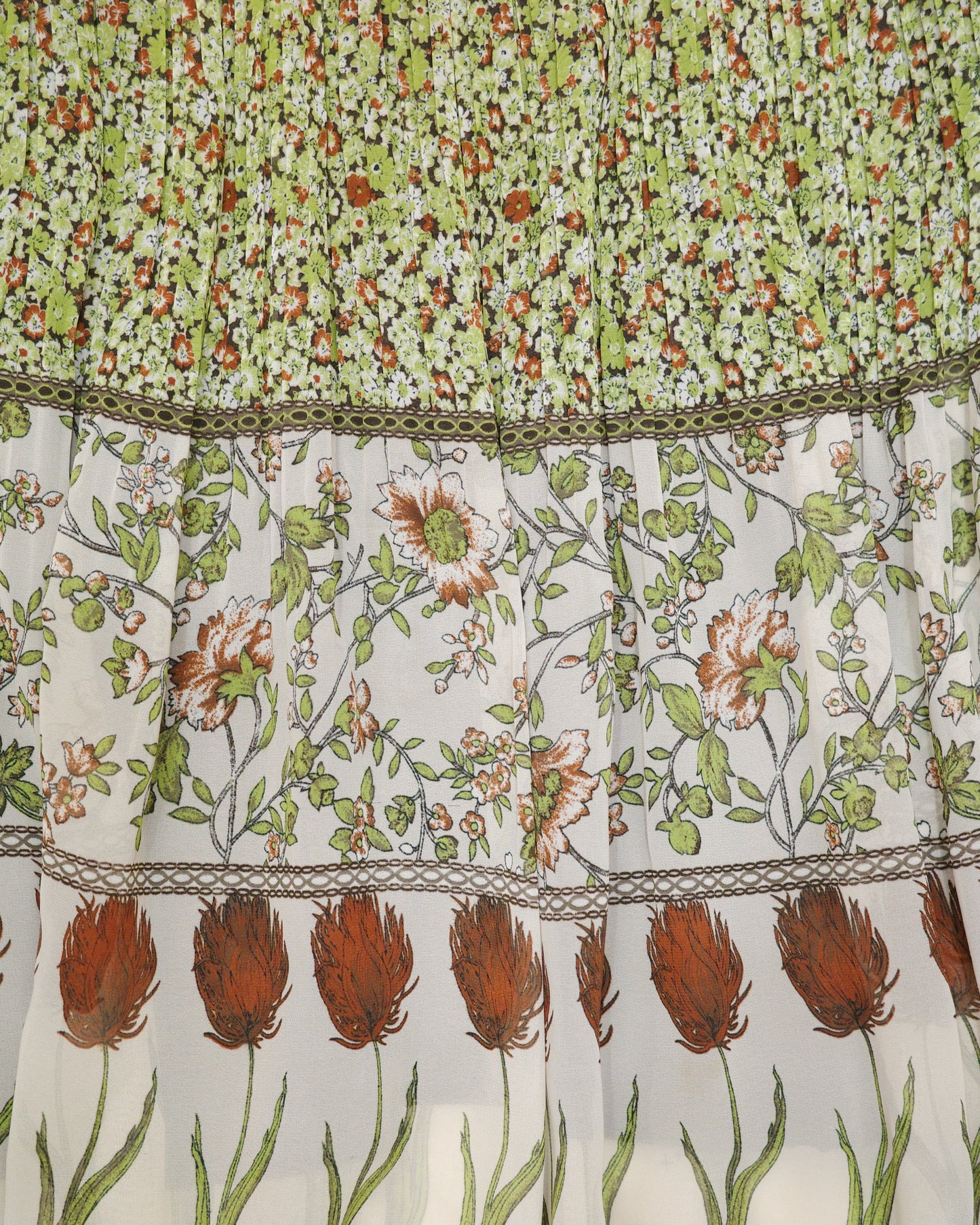 Tulip Border Mixed Floral Skirt