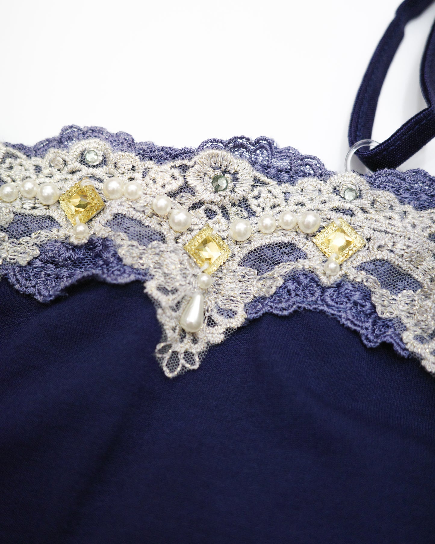 Axes Femme Royal Blue Lace-Trim Cami