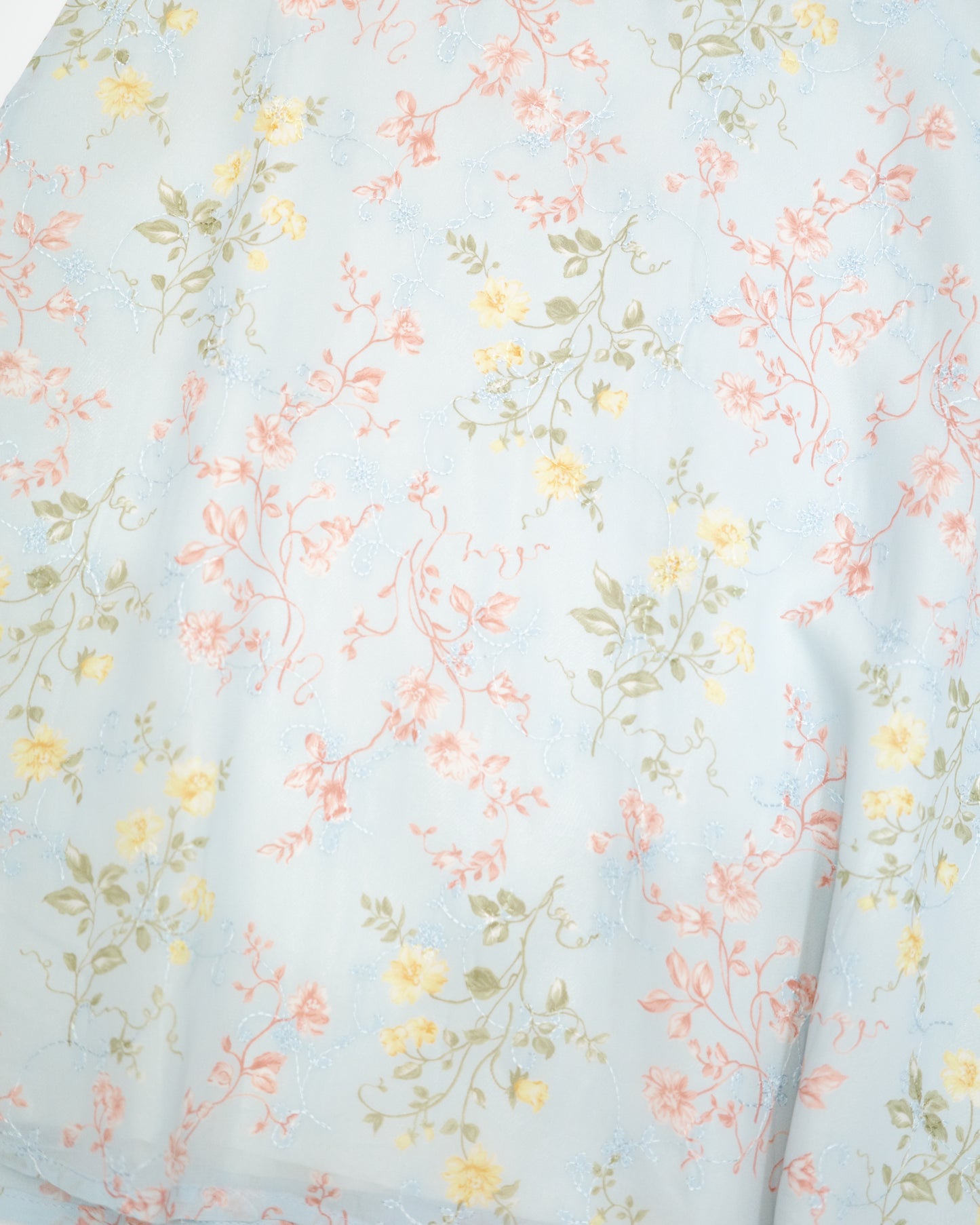 Pastel Blue Floral Skirt