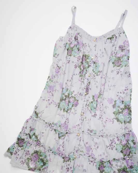 Purple Floral Cami Dress