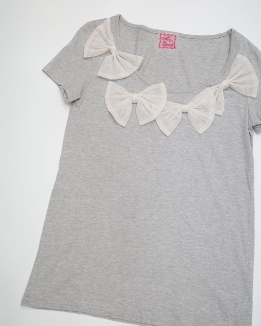 Grey Bow Tee