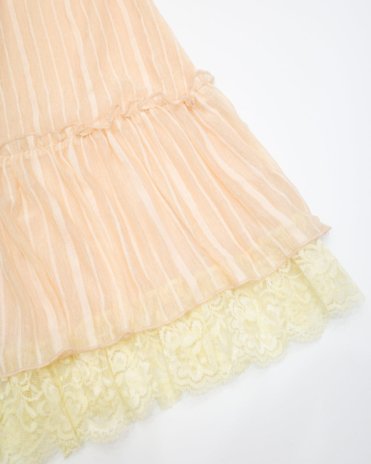 Peach Lace Hem Dress
