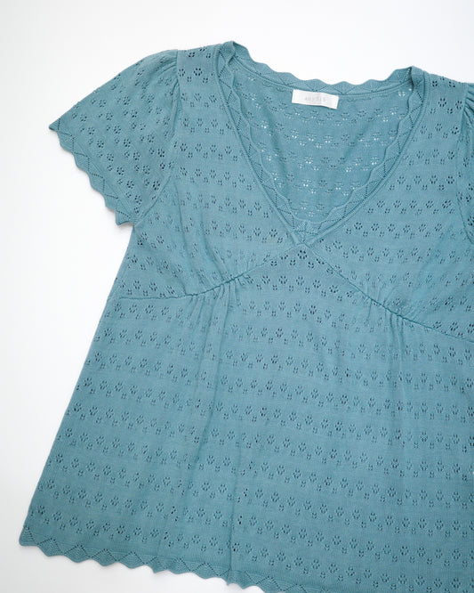 Teal Knit Top