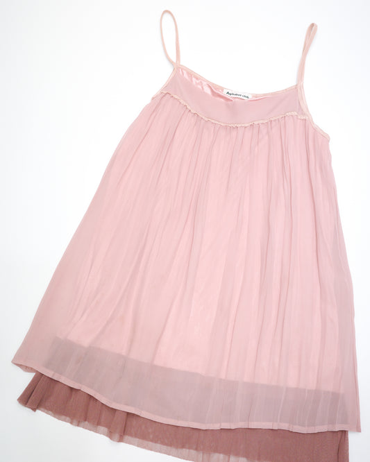 Dusty Pink Layered Chiffon Cami Dress