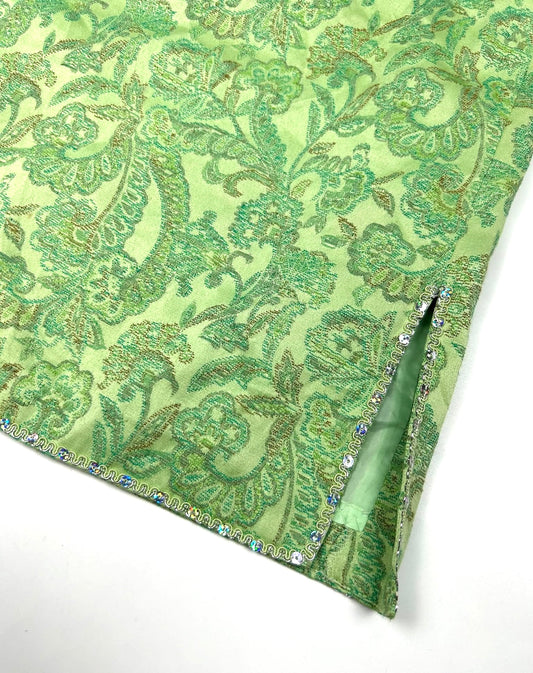 Green Floral Skirt