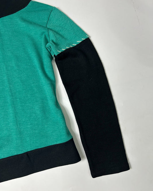 Turquoise Two-tone Top