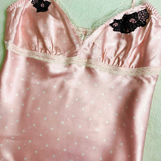 Pink Dots Satin Cami