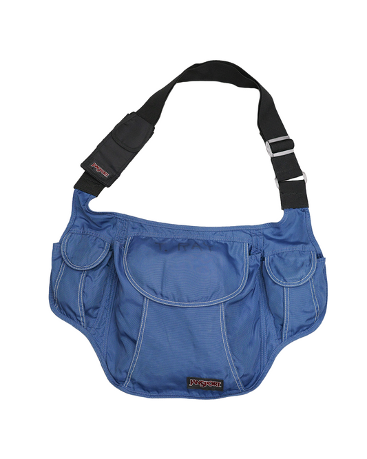 Jansport Navy Triple Compartments Crossbody Bag