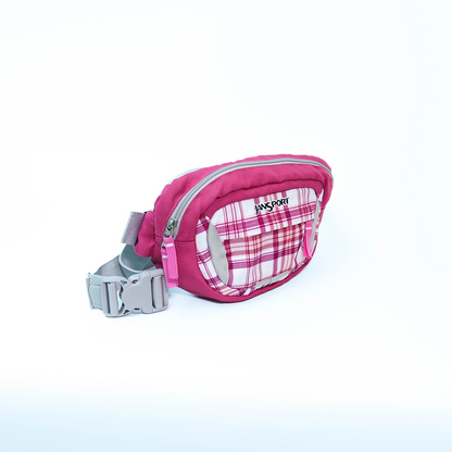 Jansport Pink Checked Fanny Pack