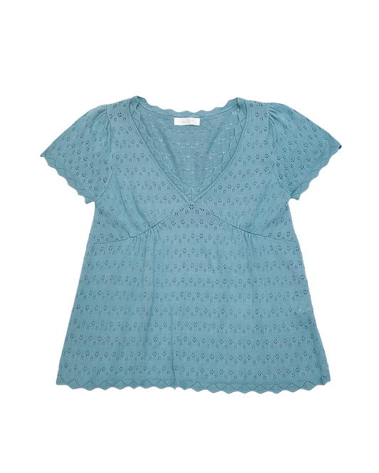 Teal Knit Top