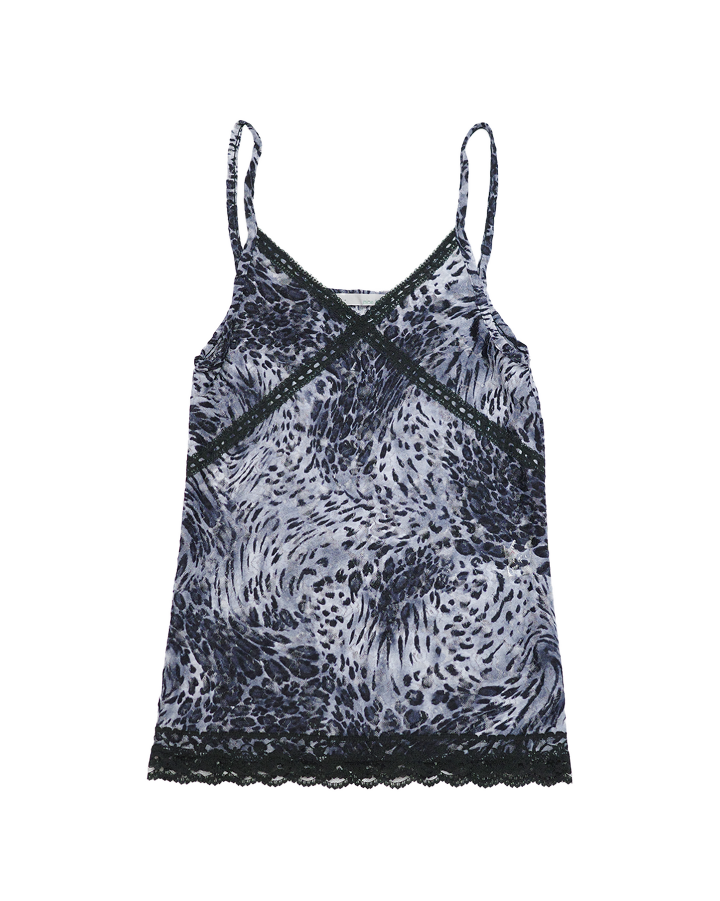 Leopard Print Lace-Trim Cami