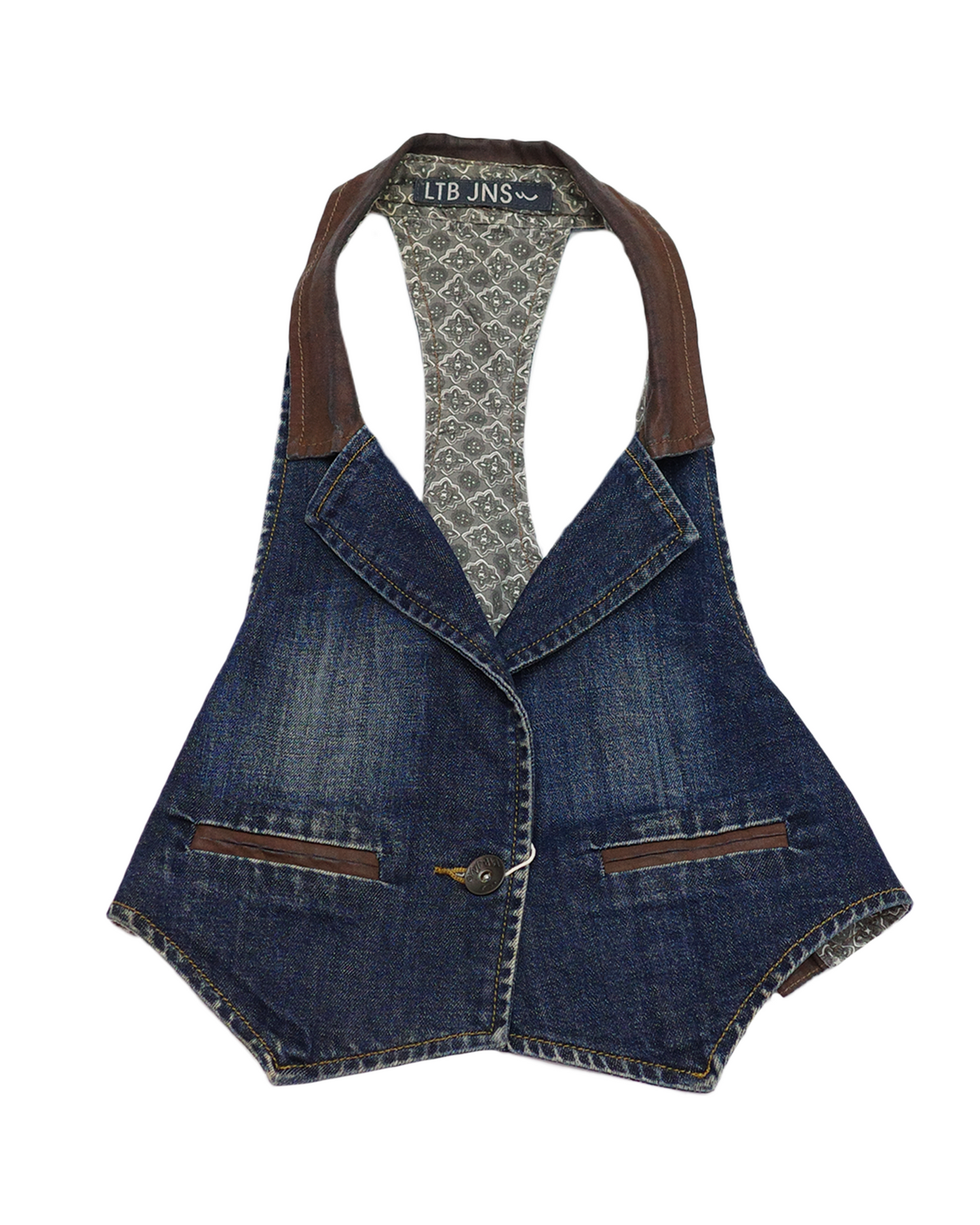 Denim Collar Vest