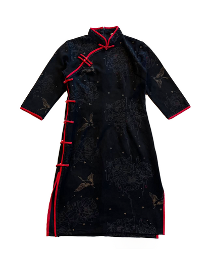 Red and Black Chinese Dress