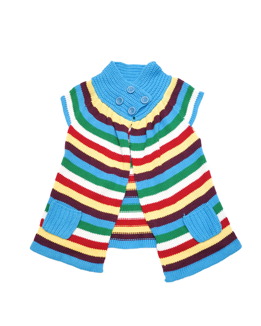 Multicolored Striped Knit Outer