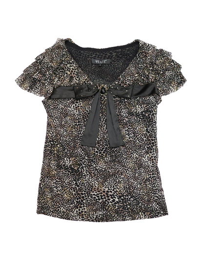 Leopard Bow Top
