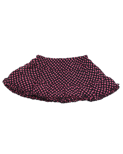 Hot Pink Polka-Dot Mini Skirt