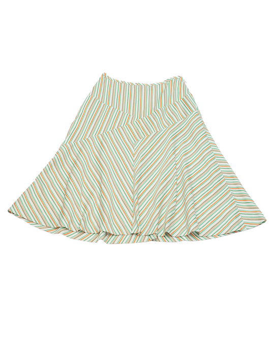 Green Striped Skirt