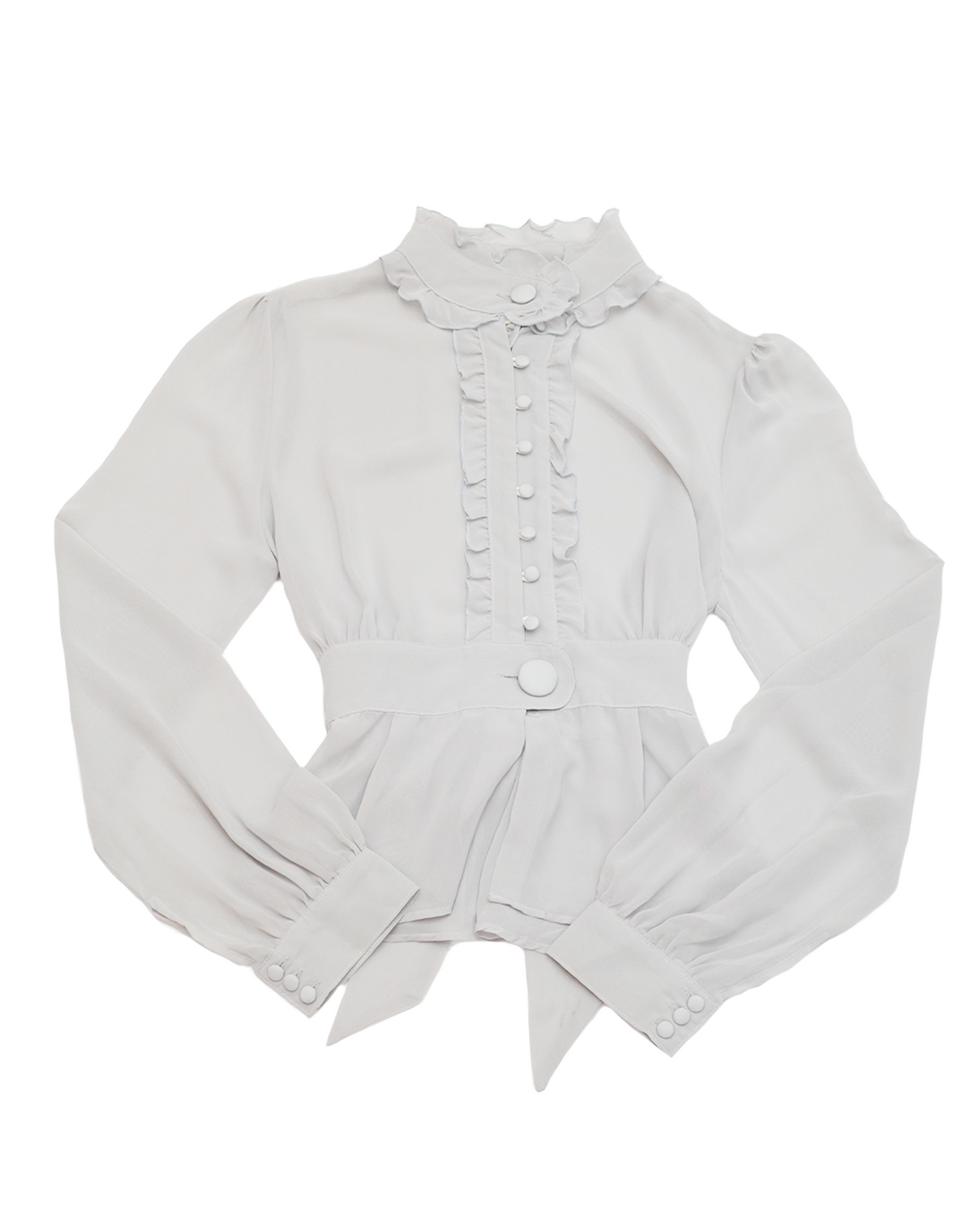 Gray Chiffon Blouse