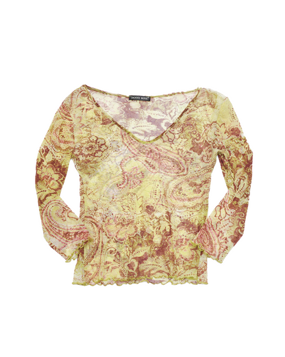 Paisley Mesh Top