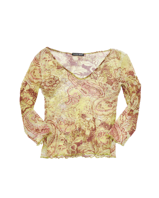 Paisley Mesh Top