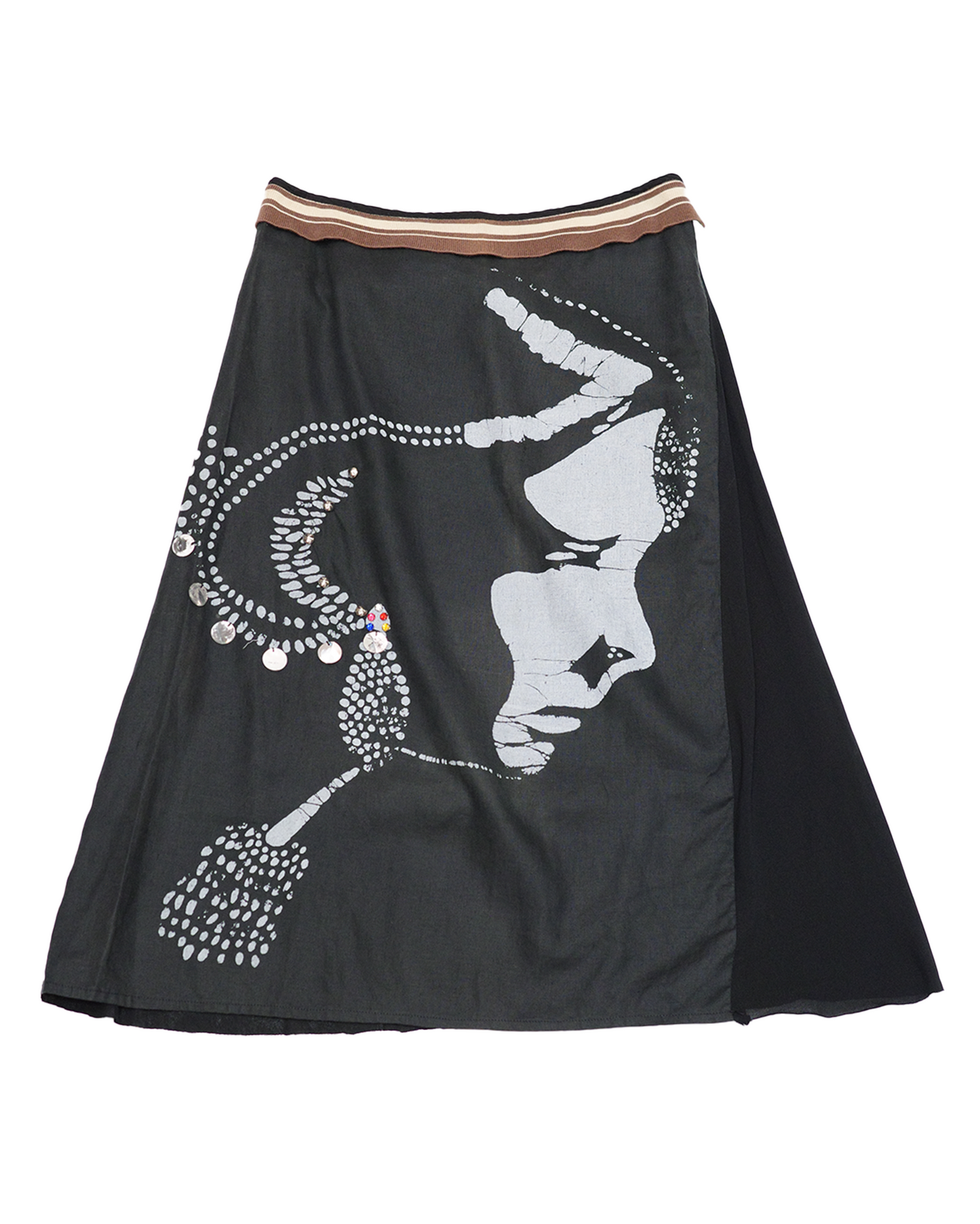 Graphic Portrait A-Line Skirt