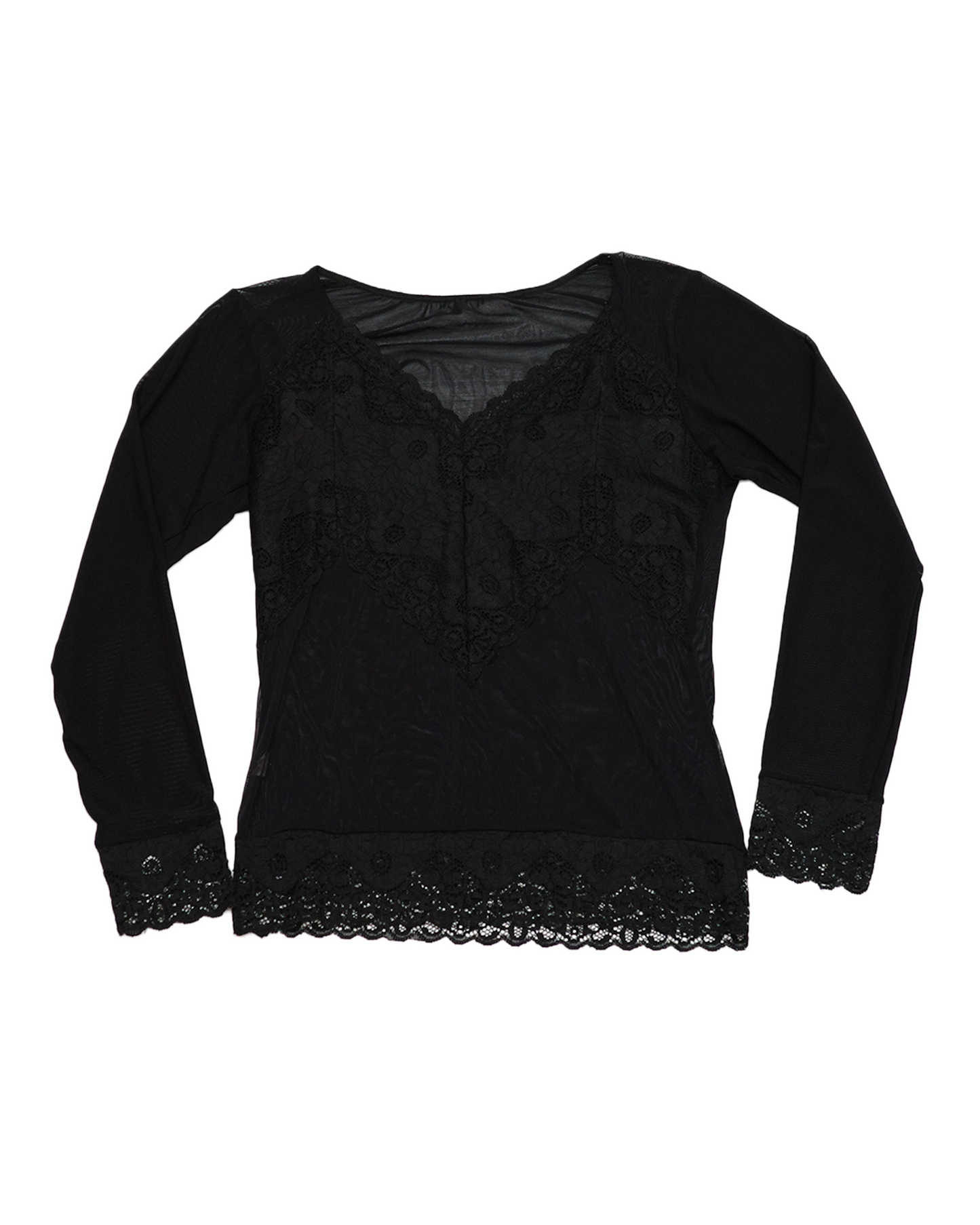 Sheer Lace Black Top