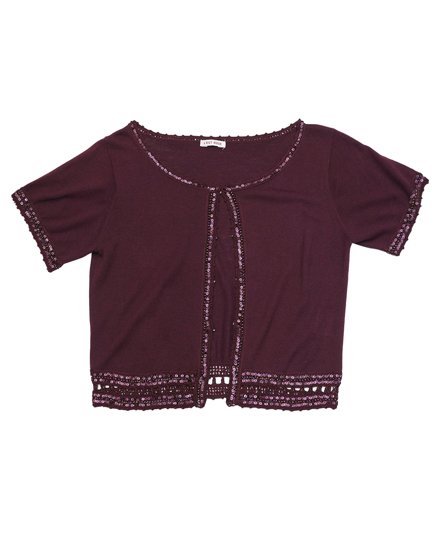Dark Purple Sequins Outer