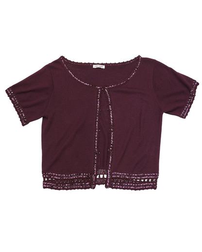Dark Purple Sequins Outer