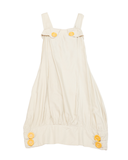 Ivory Dress w/ Big Buttons