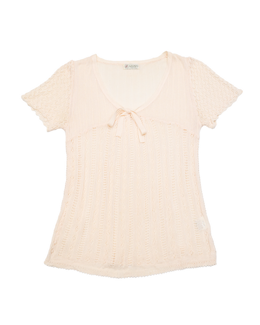Cream Knit Top