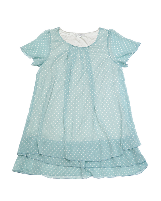 Mint Green Dots Chiffon Dress