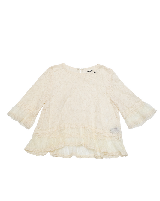 Cream Sheer Lace Top